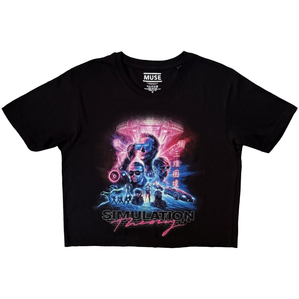 Muse - Simulation Theory Crop top - Black